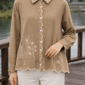 Arabella Embroidery Linen Top