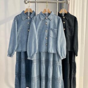 Rania Denim Skirt & Blouse Set