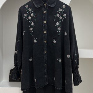 Ayra Denim Embroidery Blouse