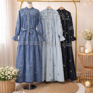 Leora Denim Dress With Belt