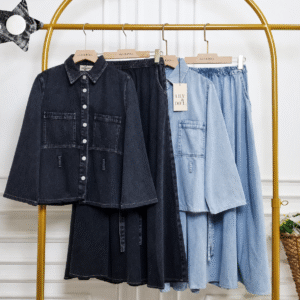 Sora Set Denim Top & Skirt