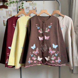 Marea Embroidery Butterfly Top